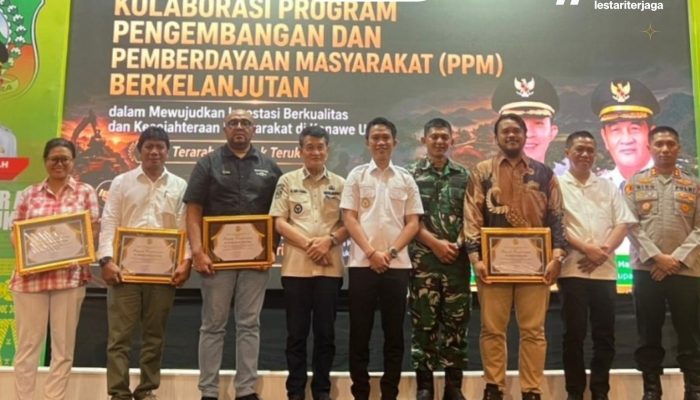 Dedikasi dan Kontribusi PPM Berkelanjutan di Wilayah Lingkar Tambang, PT MLP dan PT KES Terima Piagam Penghargaan Bupati Konawe Utara